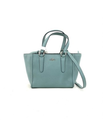 coach 藍色 Crosby Carryall 皮革手提肩背包 手提包