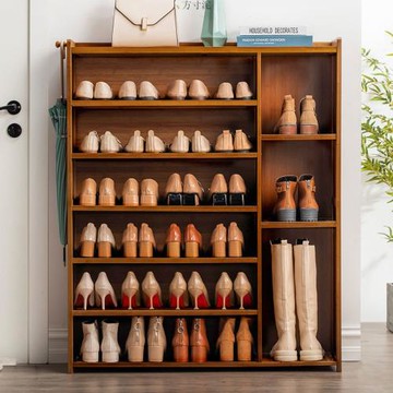 竹山下鞋柜防塵玄關柜進門口結實家用靠墻簡易多層收納鞋架子批發