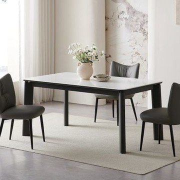 MUNA家居  C-881型5.3尺科技石玻璃餐桌/不含椅  160X90X75cm