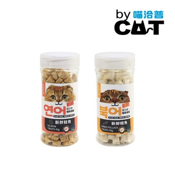 【6入組】【喵洽普】貓咪凍乾 原肉凍乾-新鮮鮭魚/新鮮鱈魚 40g