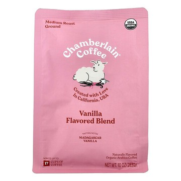 Chamberlain Coffee, 有機阿拉比卡咖啡，研磨，中度烘焙，香草，10 盎司（283 克）