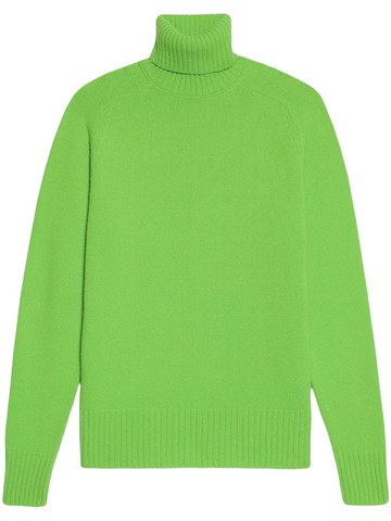 AMI Paris - roll-neck virgin-wool jumper - men - Virgin Wool - M - Green