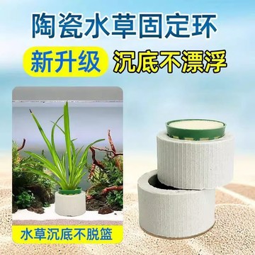 陶瓷水草固定環 水草定植環 水草缸 魚蝦躲藏屋 水族造景