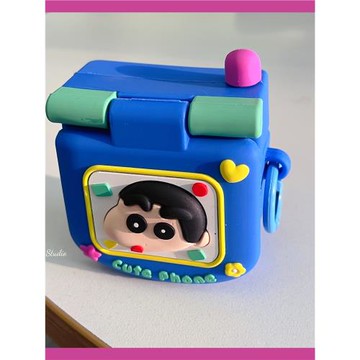 可愛翻蓋大哥大小新適用airpodspro2蘋果無線藍牙耳機殼airpods4新款airpods1/2代耳機套硅膠防摔三代保護套