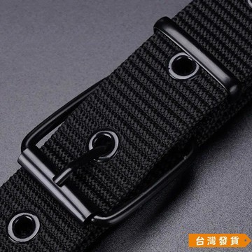 【台灣發貨】多孔針扣帆佈腰帶男士時尚百搭皮帶學生青年軍訓加長牛仔褲帶女潮 EMXW
