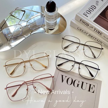 ⒹⓎⓁ┊隔日到貨 5ᴄᴏʟᴏʀ🪴韓系大方框平光鏡 學生復古文青風 小紅書同款 抖音同款 明星爆款 素顏神器 修飾臉型