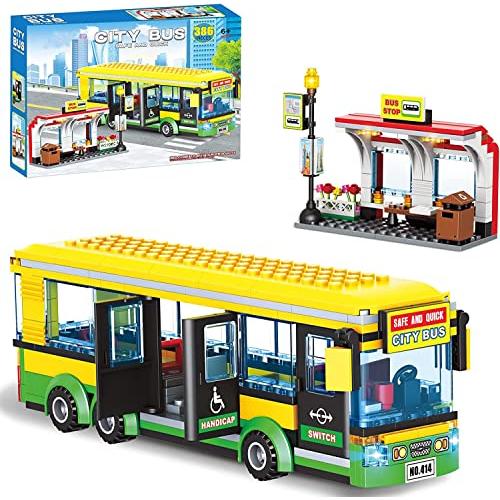 City Town Center Bus Station Building Kit, Bus Station Building