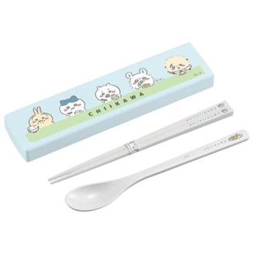 小禮堂 Chiikawa 吉伊卡哇 盒裝兩件式餐具組 (吃飯款)