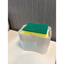 按壓式海綿盒【大正餐具批發】洗碗精按壓盒 洗碗海綿 皂盒 洗碗海綿盒 海綿盒 按壓皂盒 按壓洗碗海綿《出清專區》