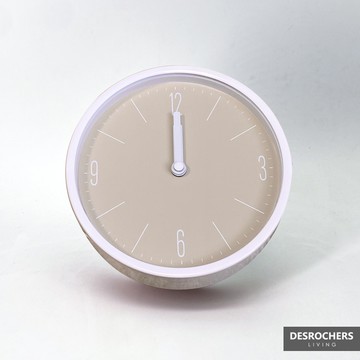 Desrochers｜SUN KISS靜音壁桌鐘 16cm 大地風靜音時鐘 壁鐘 桌鐘 兩用型 數字 台灣製造