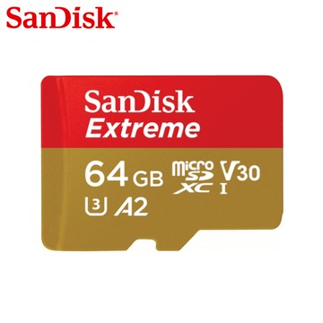 【SanDisk】 Extreme 64G A2 V30 UHS-I U3 microSDXC 記憶卡