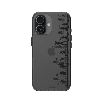 iPhone 17 Clear (相機按鈕) 酷墨灰 - Stranger Things - 森林搜索