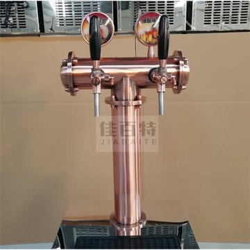 精釀啤酒304不銹鋼T型兩頭酒柱T型帶LED燈酒柱啤酒機酒柱酒吧酒柱