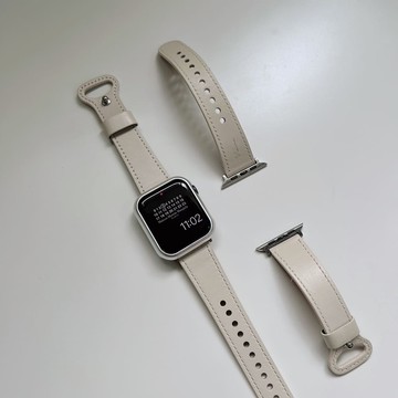 圓尾鈕扣 Apple Watch 皮革錶帶