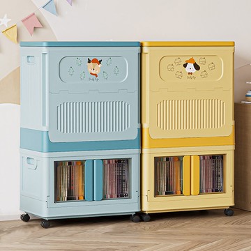 【AOTTO】49面寬童趣雙開門收納櫃-2色可選