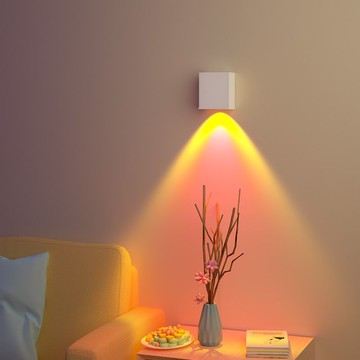 落日氛圍燈免打孔網紅拍照背景墻面裝飾ins風客廳入戶玄關感應燈