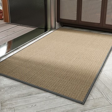 AFAMIC 艾法 棉麻感刮泥吸水玄關腳踏墊 90 x 60cm  米色  1個