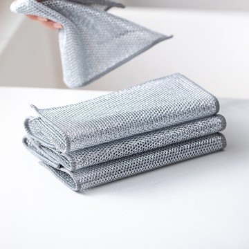 日本霜山 強效去汙雙層銀絲清潔布-3條入X1包