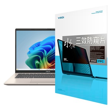 YADI 亞第 獨特磁吸 16 : 10 水之鏡防窺片 ASUS Vivobook 14 M1407KA專用 PF4PPC-W140 14吋  透明色  1個