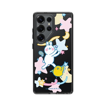 Galaxy S25 Ultra Clear 酷墨灰 - 懶散兔與啾先生 Lazy Rabbit and Mr.Chu - 魔法