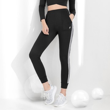 GIAT - 防曬UPF50+吸濕排汗束口運動褲-女款-黑色