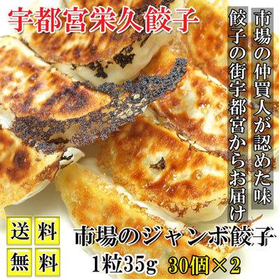 餃子 取り寄せ 冷凍餃子 市場のジャンボ餃子 30個×2 1粒35ｇ 送料無料