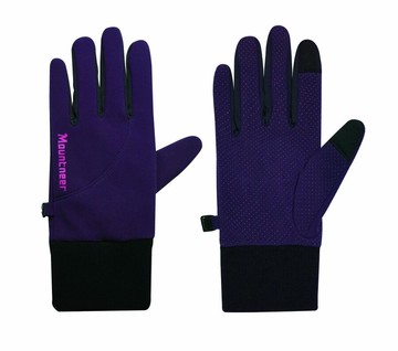 ├登山樂┤台灣MOUNTNEER 山林 防風保暖觸控手套-暗紫 # 12G09-92