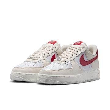 【NIKE】W AIR FORCE 1 07 NEXT NATURE 女 休閒鞋 米白紅-DC9486109