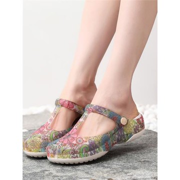 洞洞鞋女夏季外穿拖鞋防滑厚底沙灘鞋軟底果凍包頭護士涼鞋包頭拖