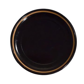 黑橡園 24平皿 - 日本製 陶瓷  24 x 2cm  黑色  1個