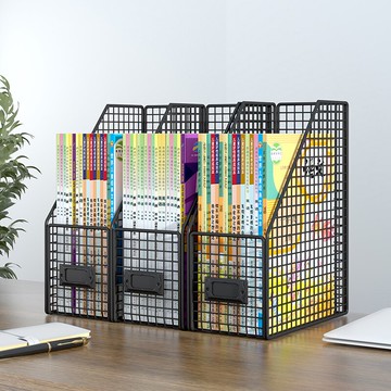 書架兒童桌面置物架學生桌上小型鐵藝書柜書桌上的分層收納整理架