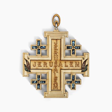 壁掛飾  以色列進口 耶路撒冷 JERUSALEM 十字架 傢飾 939050