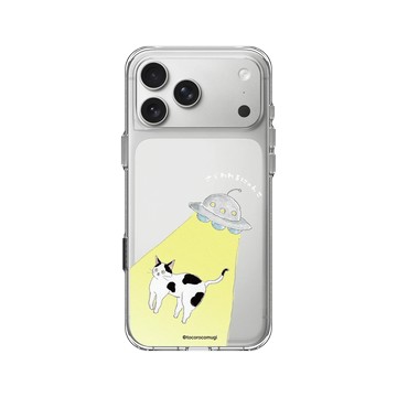 iPhone 17 Pro Max Clear Case（相機按鈕） 透明 - TOCOROCOMUGI - 飛走的UFO貓