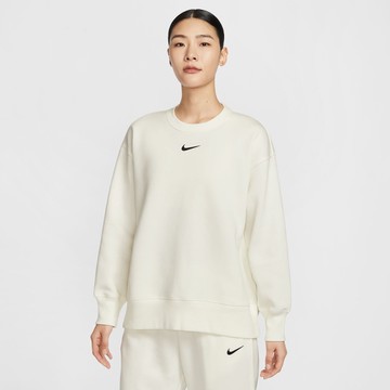 NIKE 大學T PHNX FLC 米白 刺繡LOGO 刷毛 基本款 長袖 女 FZ4271-133