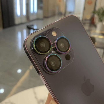 適用蘋果16防原高清鏡頭貼iPhone 15proMa金屬炫彩14后攝像頭蓋AR