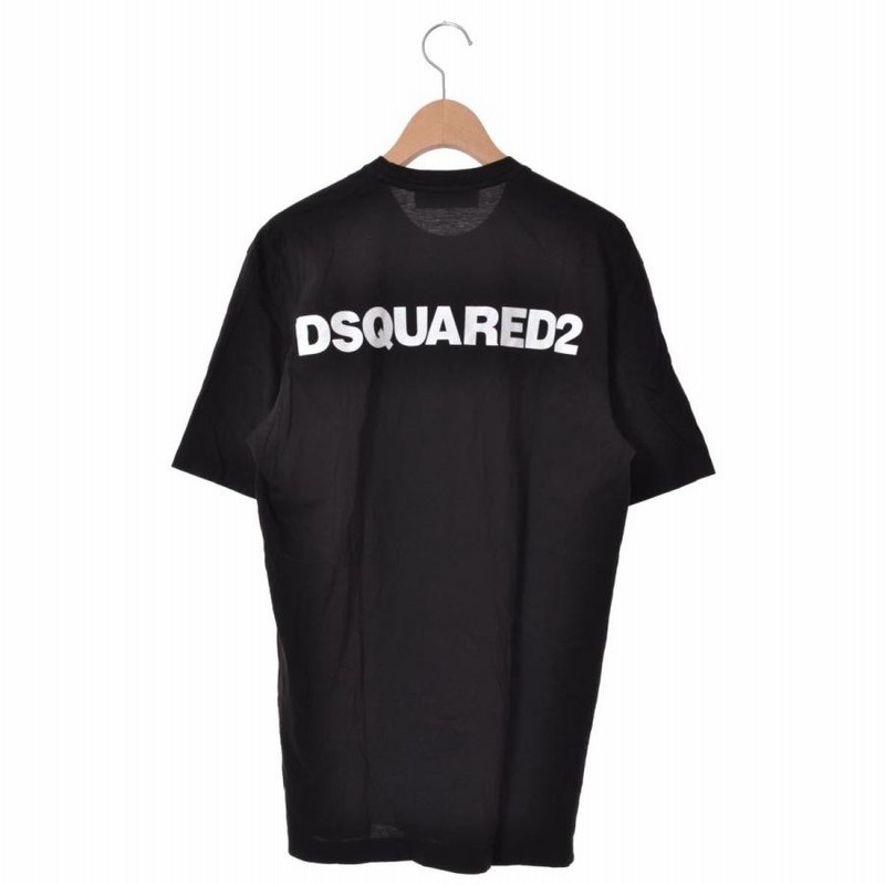 DSQUARED2 BITCH WHERE プリント Tシャツ M ブラック ディースクエアー