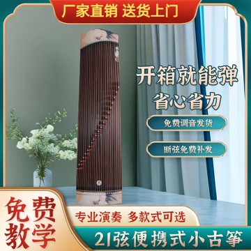 古箏初學者考級入門十級演奏專業成人兒童便攜式21弦小古箏琴實木