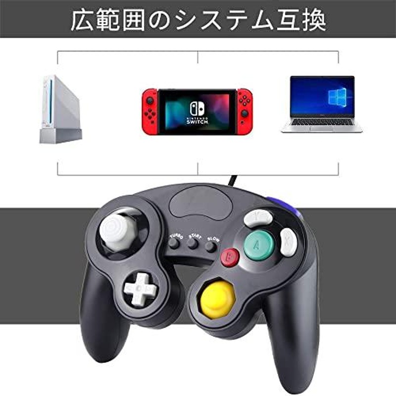 Jingyi ゲームキューブ コントローラー 有線 Wiiゲームキューブ Gcコンソール用 クラシックゲームキューブwiiコントローラー 青と白 通販 Lineポイント最大0 5 Get Lineショッピング