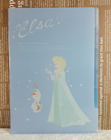 【震撼精品百貨】冰雪奇緣 Frozen 資料夾 淺藍色 5層 震撼日式精品百貨