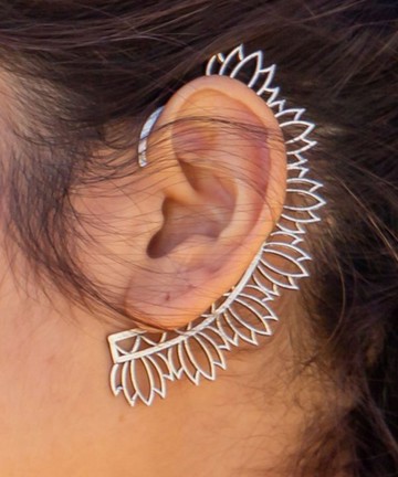 【熱門預購】神秘異域沉靜金屬蓮花耳飾 耳掛 (2色)IJCZ5202