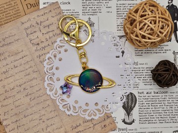 原創吊飾 幻彩星辰 神秘感 星球 手作 鑰匙圈 中性 禮物