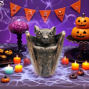 [Green party] 萬聖節哥特式蝙蝠飾品架樹脂擺件工藝品蝙蝠收納盒裝飾品