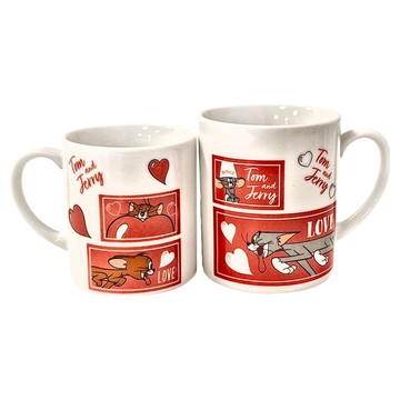 Sun Art 陶瓷馬克對杯 Set - Tom and Jerry  湯姆貓與傑利鼠 白色  1組