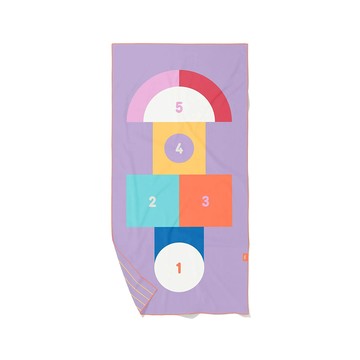 比利時 QUUT - 多功能超吸力浴巾-跳房子遊戲(M,140x70cm)