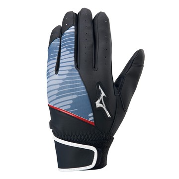 Mizuno 美津濃 打擊手套 1ETEA46598  XL  1雙  黑色 + 藍色