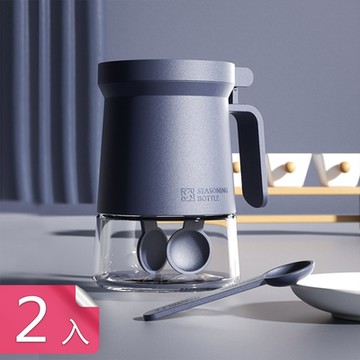 荷生活 西西里自動開合立蓋式雙重防潮安全材質調味料瓶 2入