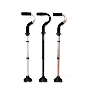 【海夫健康生活館】活立 醫療用手杖(未滅菌)FAMICA 輕鬆起身杖 黑/玫瑰金(AAH008)