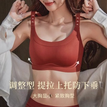 台灣發貨 M-3XL提拉內衣 大尺碼包副乳 集中內衣無鋼圈內衣 收副乳防下垂調整型內衣 無痕內衣 大胸顯小 本命年紅內衣
