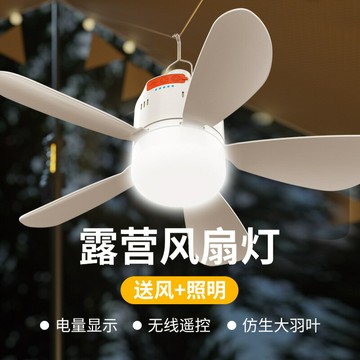 吊扇燈外露營帳篷迷你靜音小風扇燈便攜戶外宿舍帳篷充電風扇燈 幸福驛站