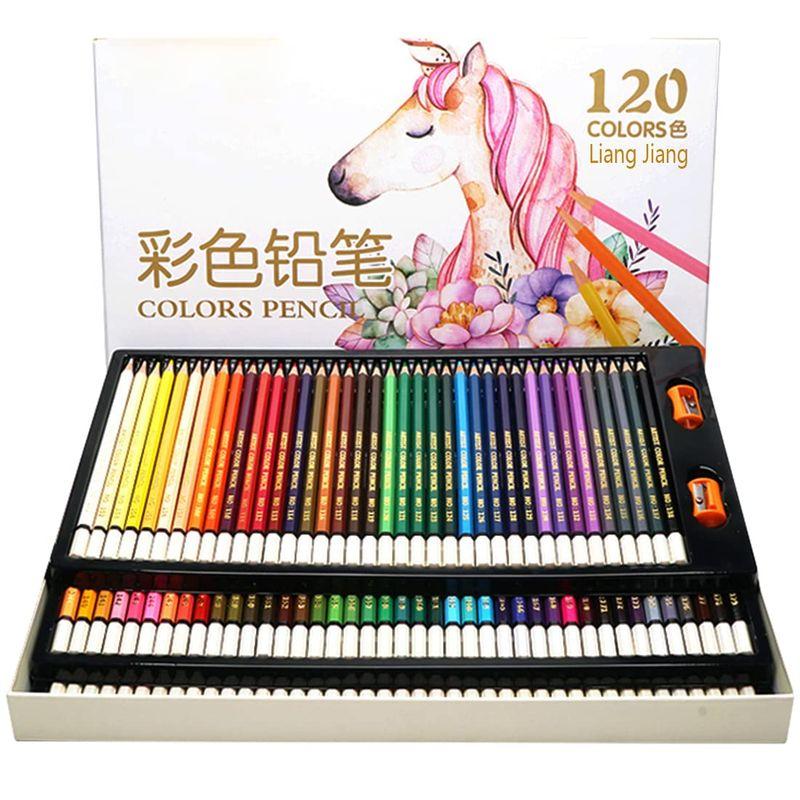 120色鉛筆セット、ソフトコア、アート着色絵画鉛筆、大人、初心者、子供向けの色塗りの本、プロの芸術スケッチ、絵画ミックス、階層、手作りプロジ